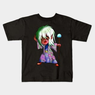 dark elf sorcerer for anime and manga fans Kids T-Shirt